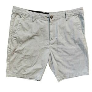 Volcom Shorts Men's Sz‎ 38 Modern Fit Chino Gray Flat Front Activewear 9"